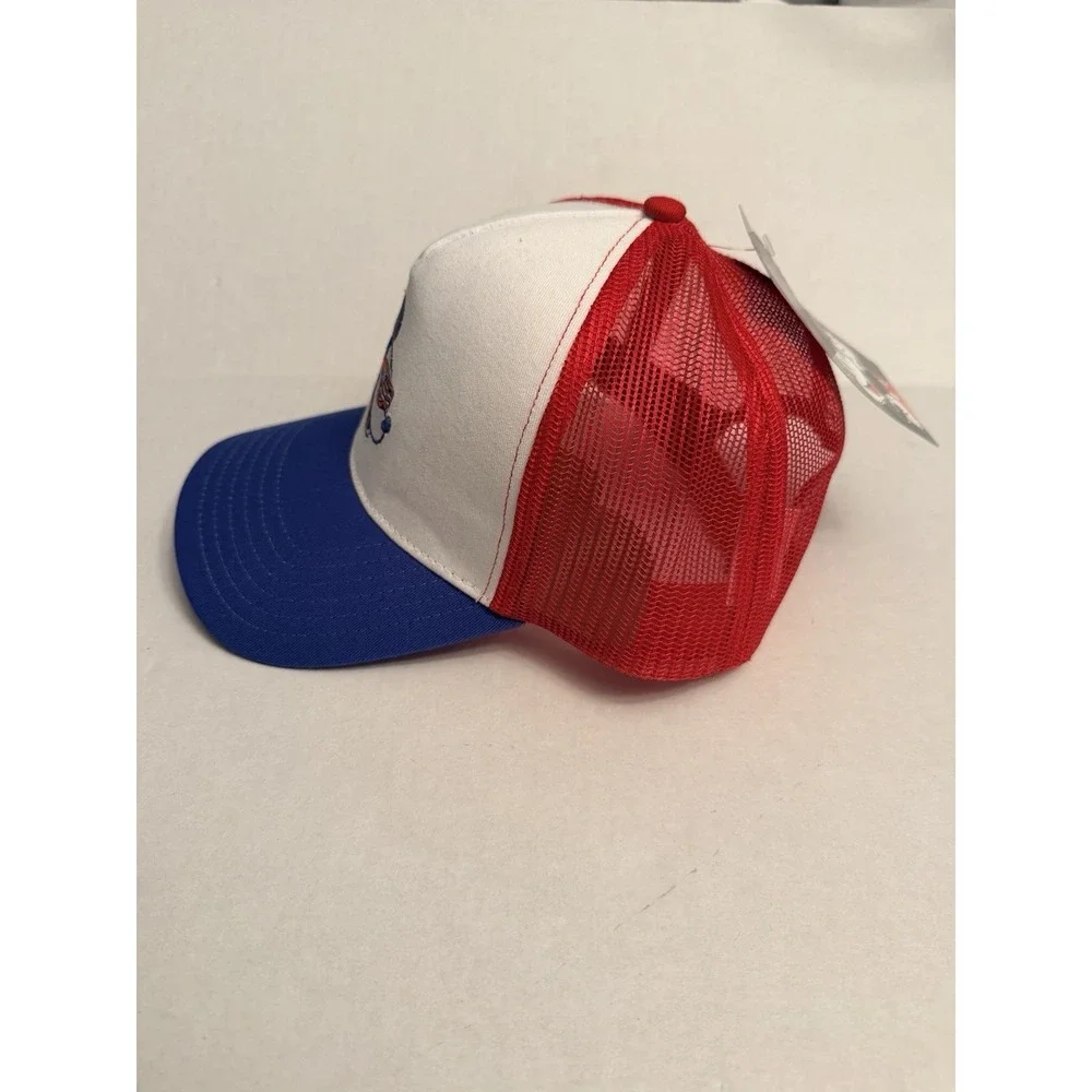 Mickey Mouse American Flag Glasses Trucker Cap One Size Fits Most Red White Blue